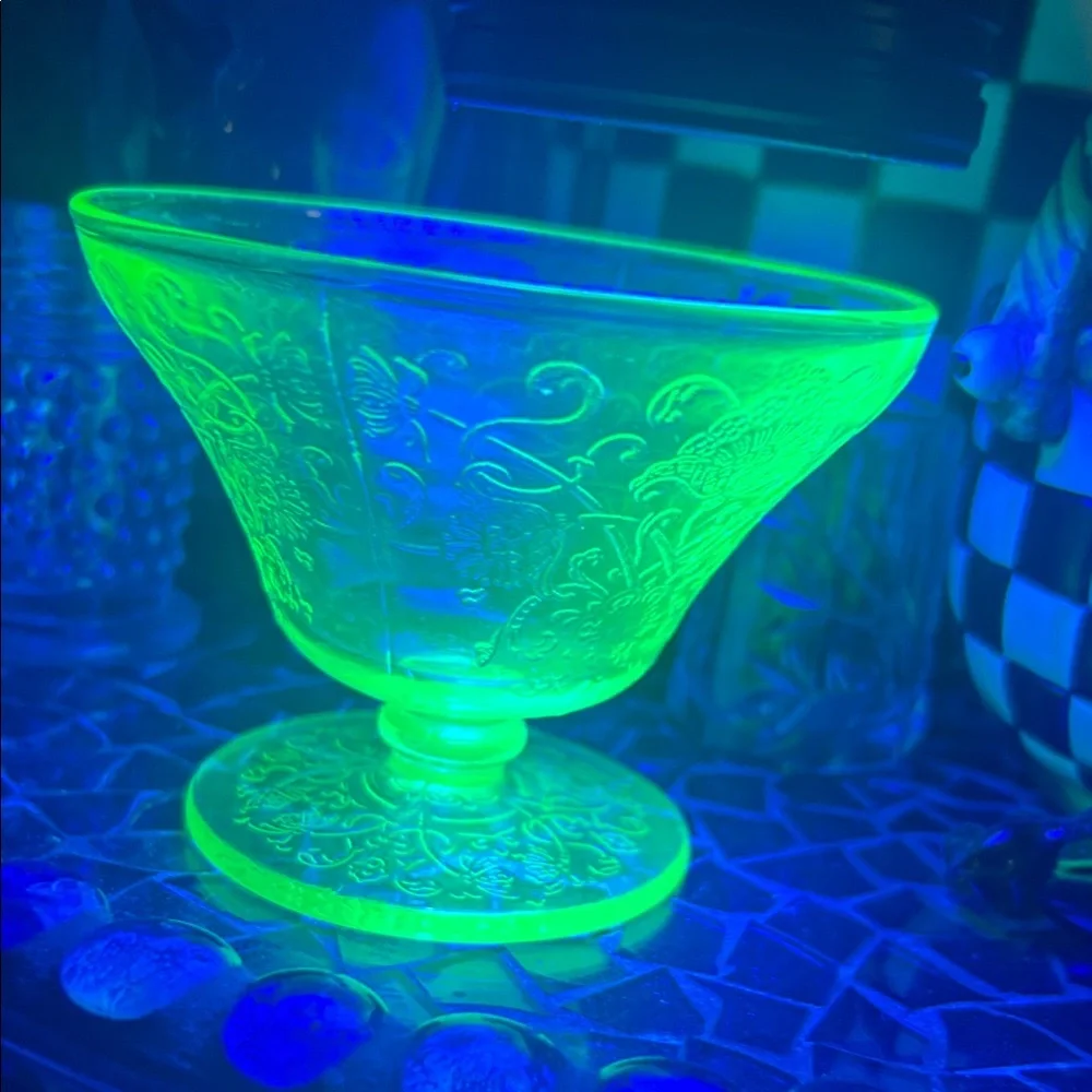 Three Vintage Depression Glass Dessert Cups